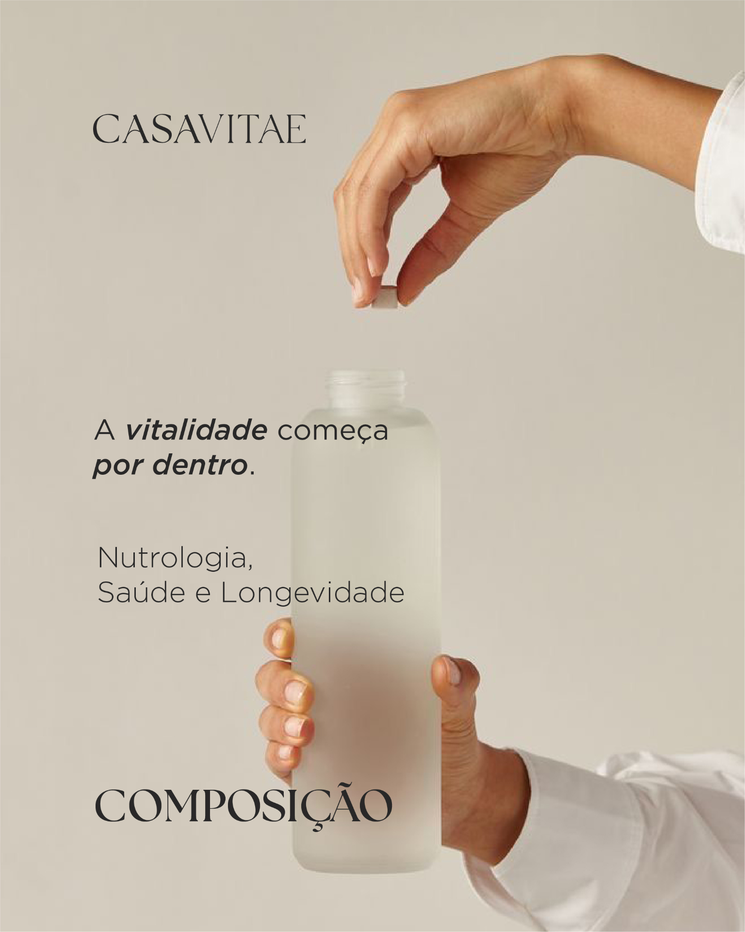 Imagem editorial, vitalidade que começa por dentro, pilar Composição